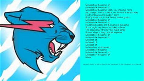 2023-01-06T170034Z Comment by Bongus. . Mr beast song lyrics